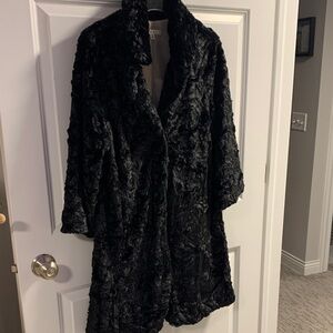 CAbi Black Faux Fur Jacket